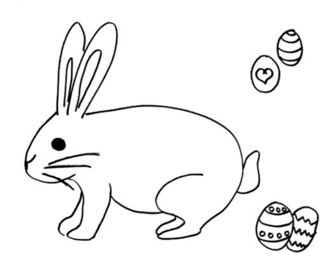 Malvorlage & Ausmalbilder: Osterhase zum Ausmalen für Kinder – Vorlagen
